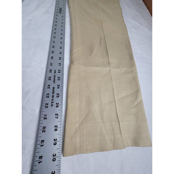 Talbots Womens Beige Pure Silk Wide Leg High Waist Pleated Dress Pants Size 8 - Picture 8 of 9